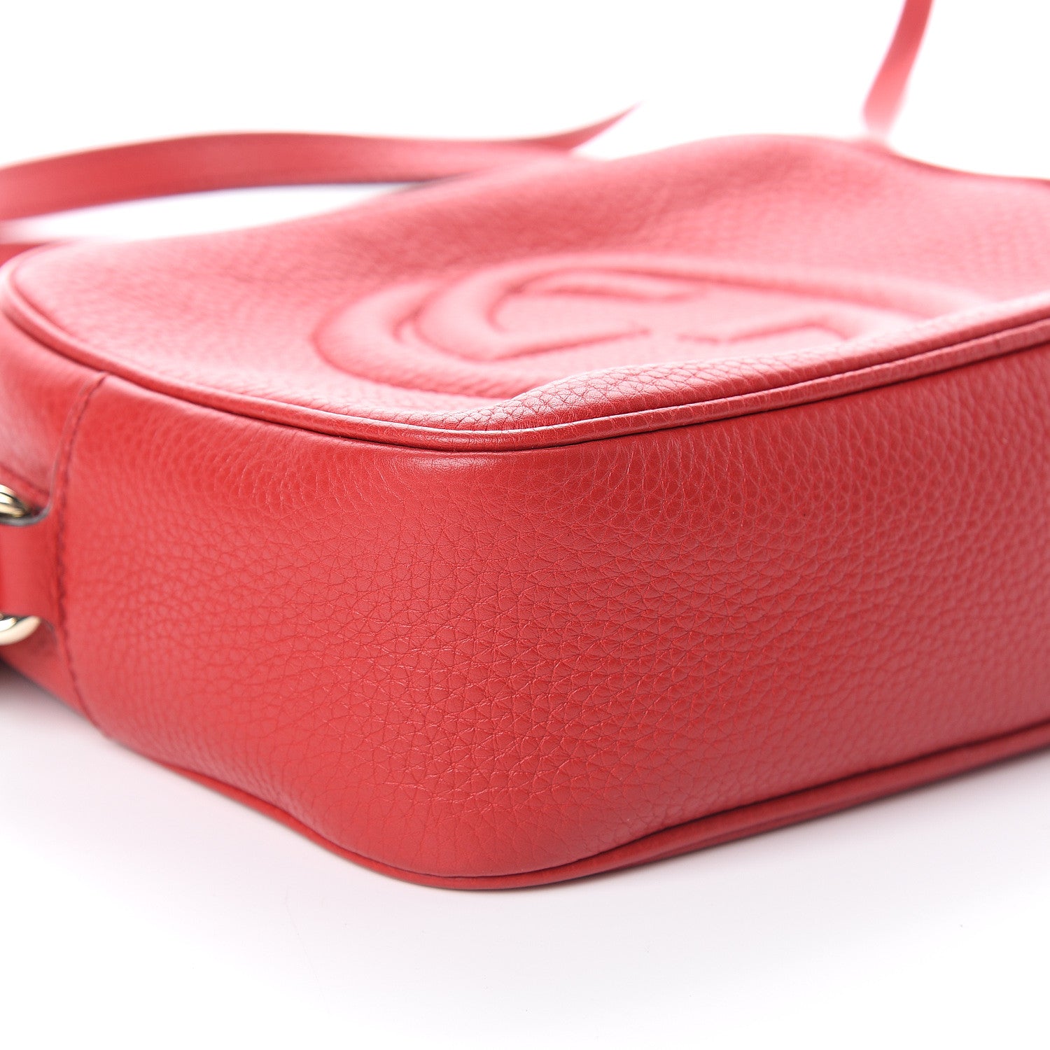 Gucci Pebbled Calfskin Small Soho Disco Bag Tabasco Red 7 of 8