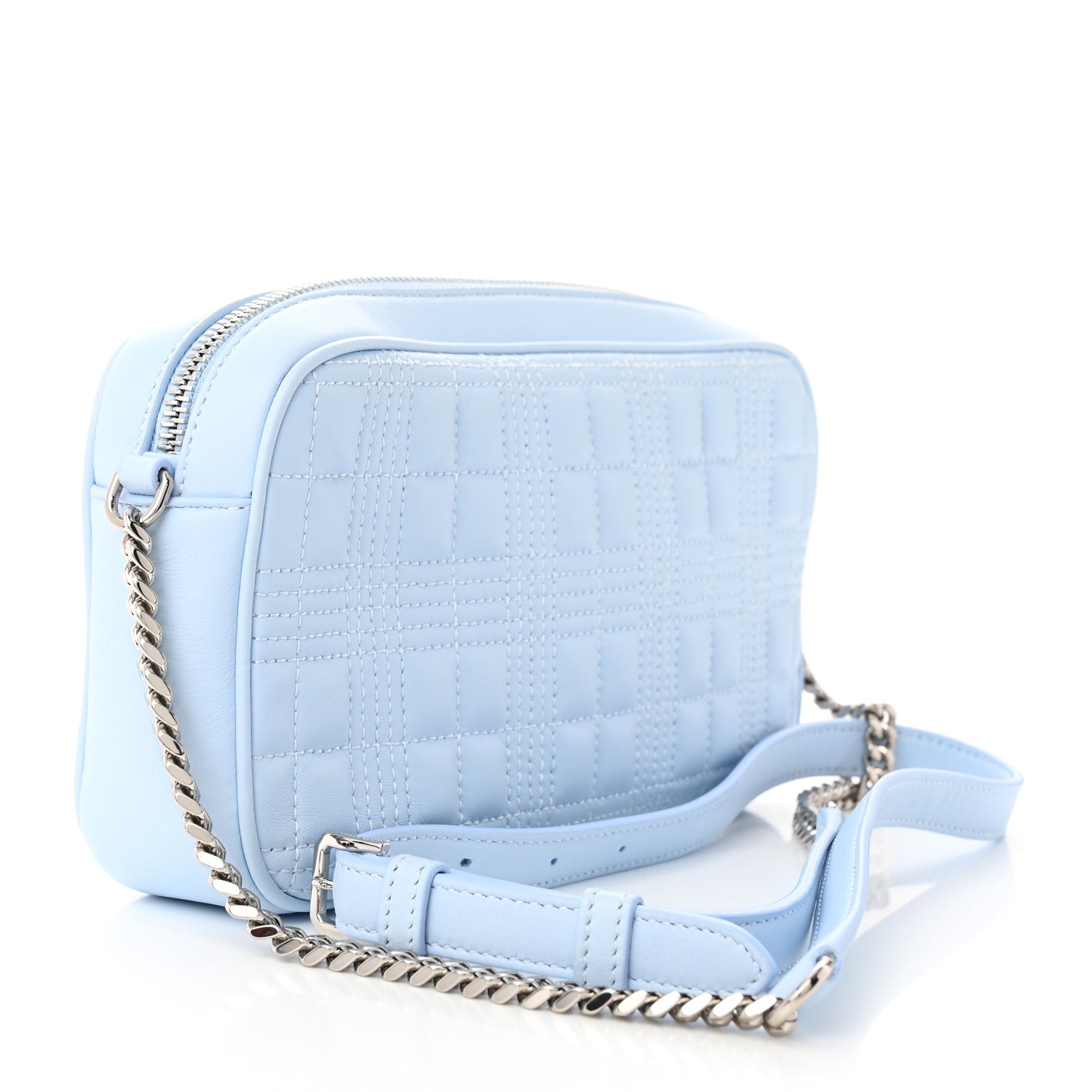 Burberry Lambskin Quilted Mini Lola Camera Bag Pale Blue 3 of 10