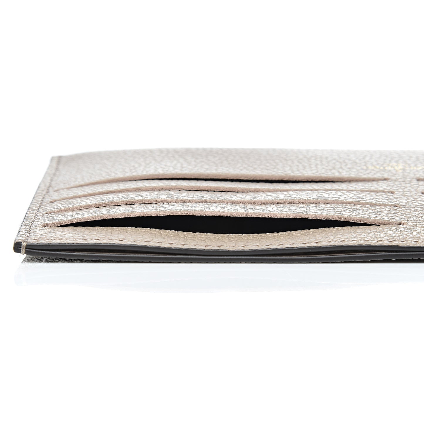 Calfskin Felicie Chain Wallet Card Holder Insert Tourterelle