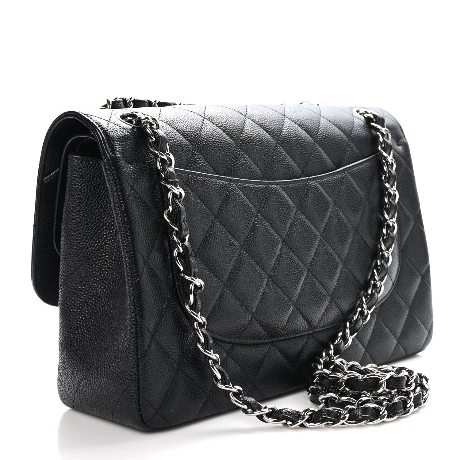 Chanel Caviar Quilted Jumbo Double Flap Black 3 of 10
