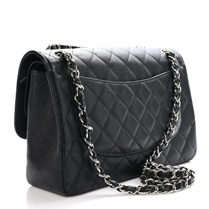 Chanel Caviar Quilted Jumbo Double Flap Black 3 of 10