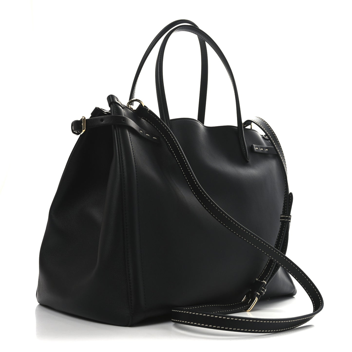 Calfskin Vlogo Medium Antibes Tote Black