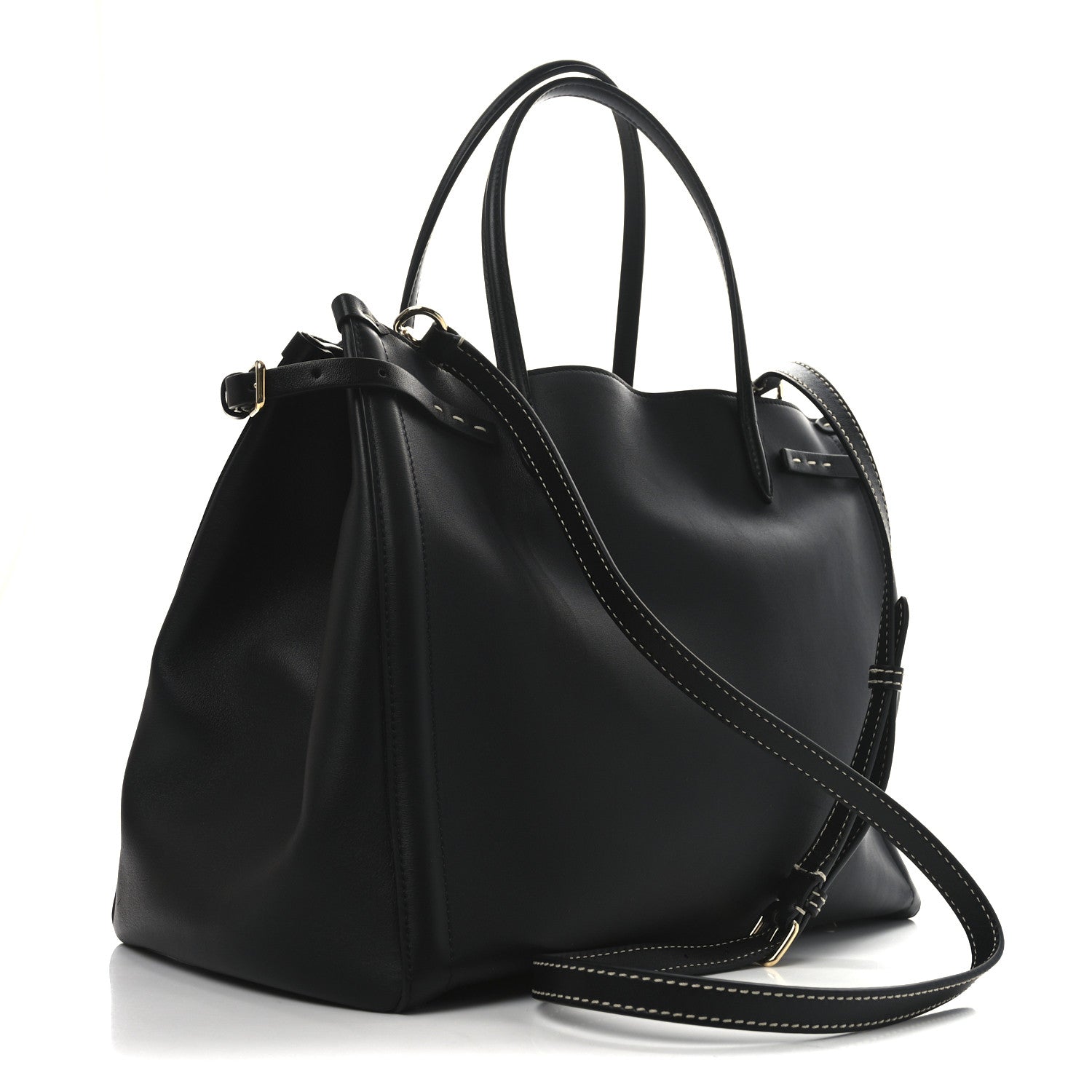 Valentino Garavani Calfskin Vlogo Medium Antibes Tote Black 3 of 9