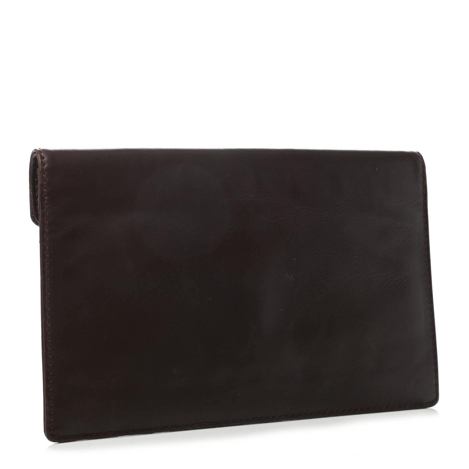 Chanel Lambskin CC Clutch Wallet Brown 3 of 8