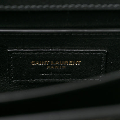 Saint Laurent Coated Bark Calfskin Medium Monogram Sunset Black 7 of 10