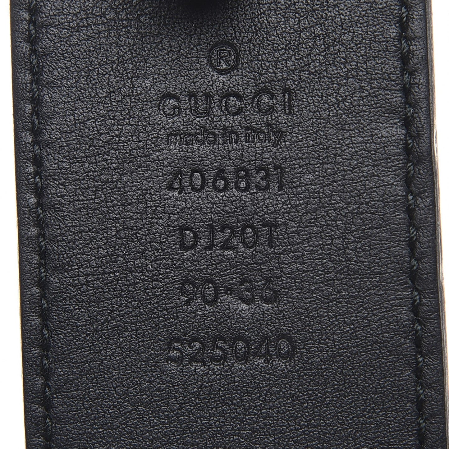 Textured Calfskin Double G 40mm Belt 90 36 Black