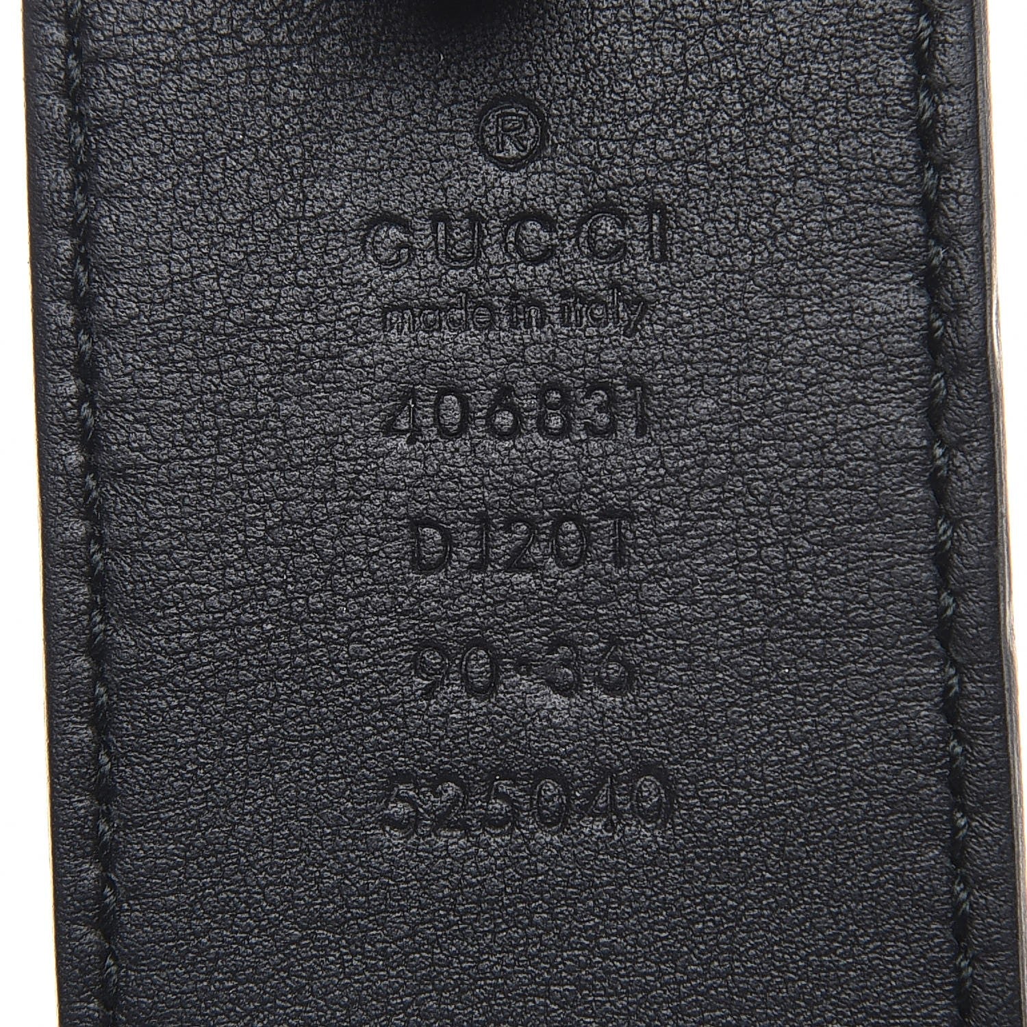 Gucci Textured Calfskin Double G 40mm Belt 90 36 Black 4 of 7