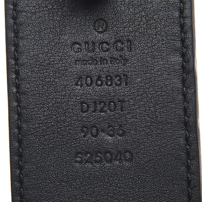 Gucci Textured Calfskin Double G 40mm Belt 90 36 Black 4 of 7