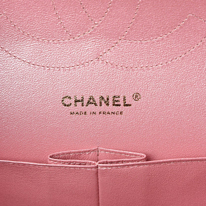 Chanel Iridescent Caviar Quilted Jumbo Double Flap Rose Pink 6 of 11