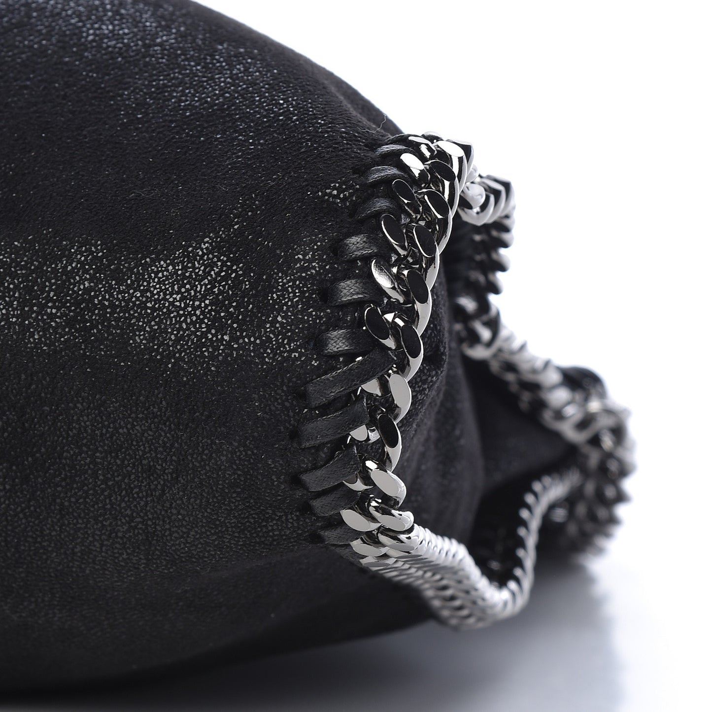 Shaggy Deer Small Falabella Fold Over Tote Black