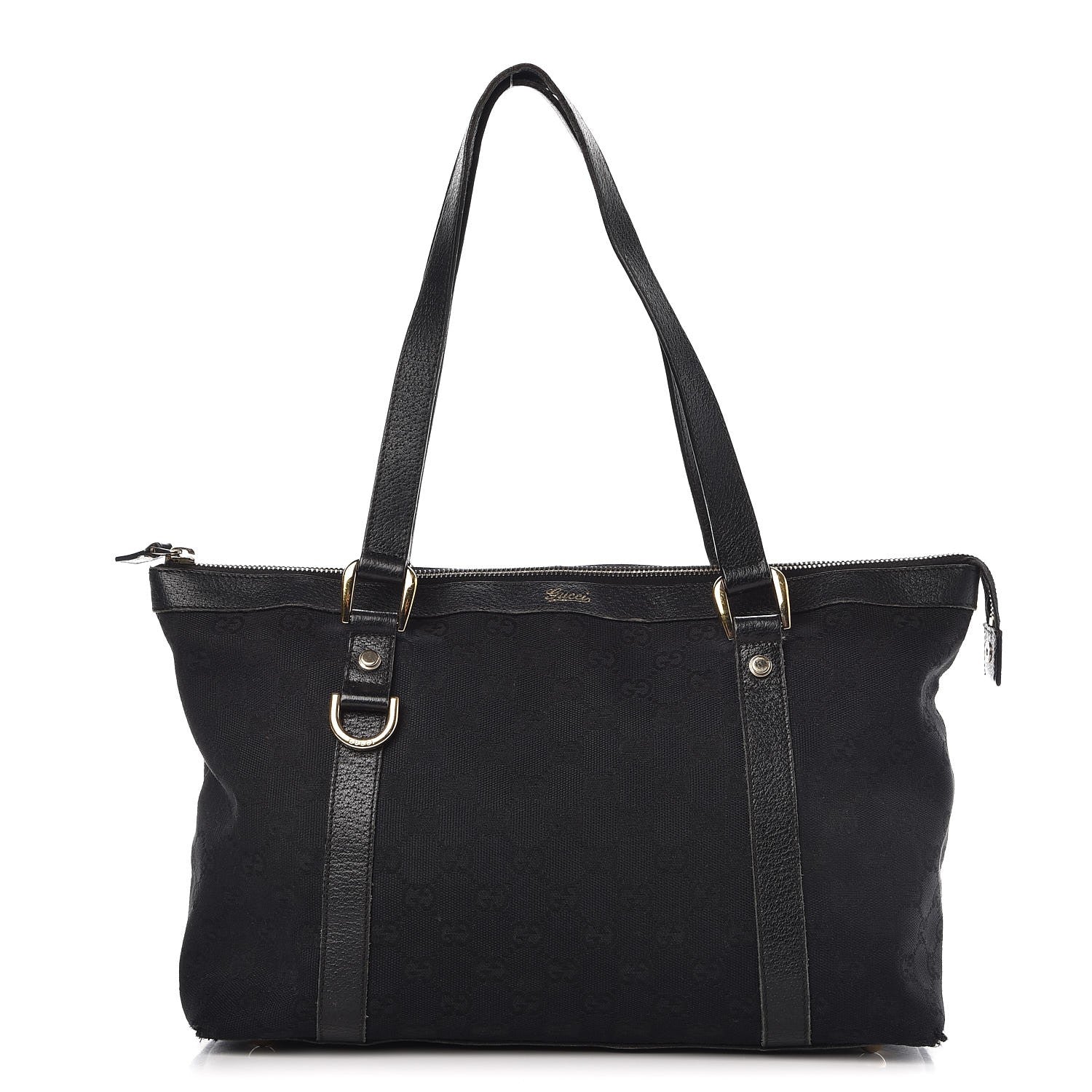 Gucci Monogram Medium Abbey Tote Black 1 of 19