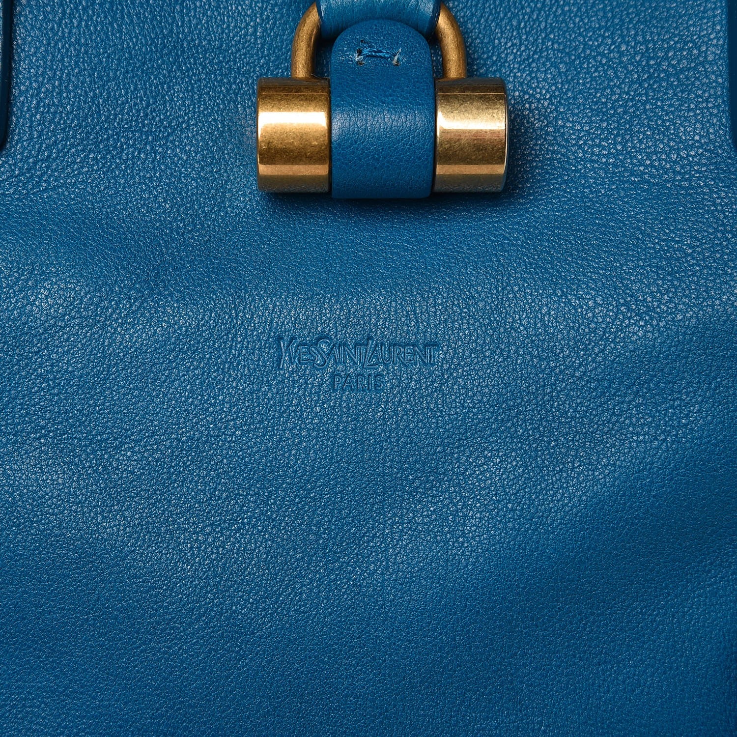 Saint Laurent Calfskin Oversized Muse Turquoise 8 of 10