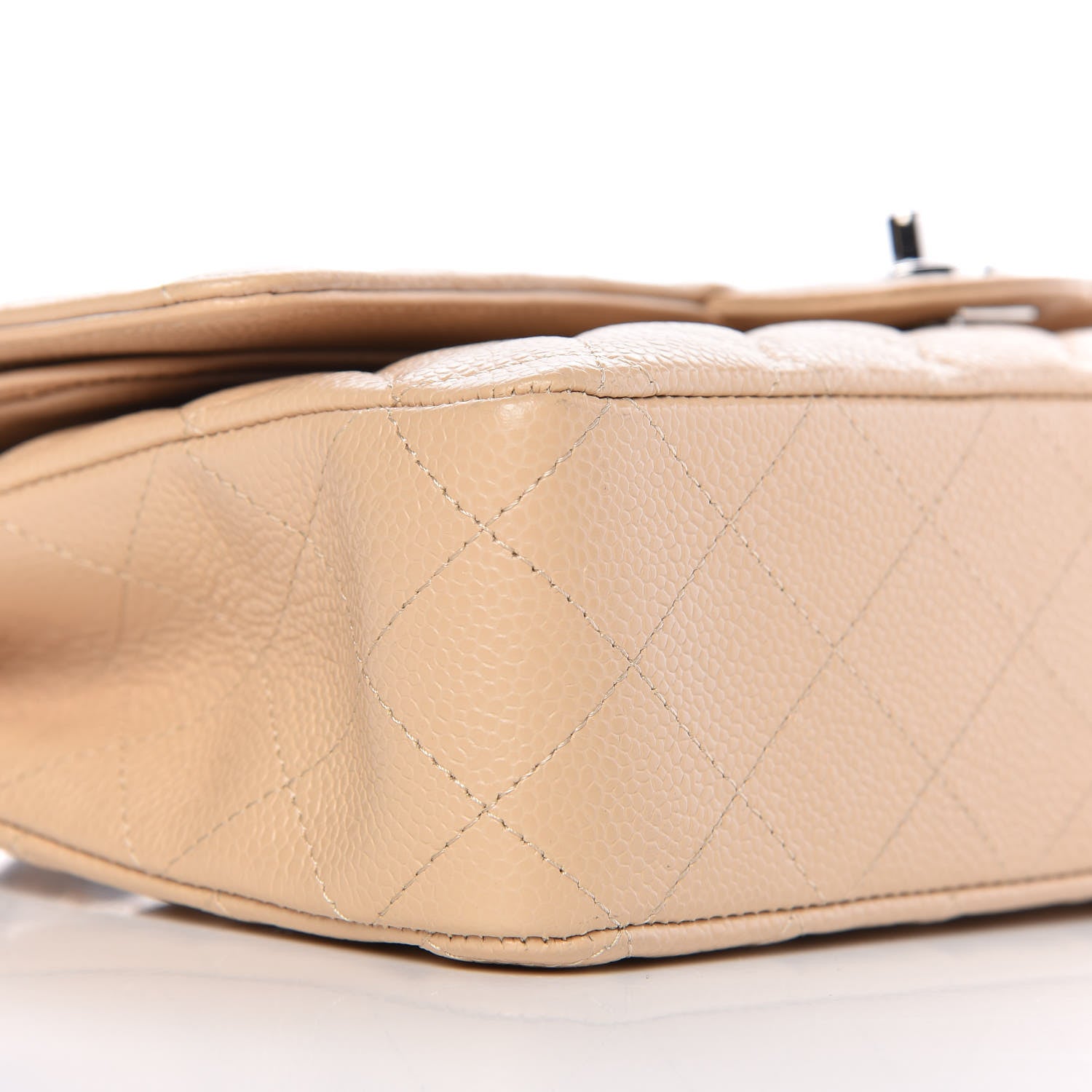 Chanel Caviar Quilted Medium Double Flap Beige Clair 9 of 10