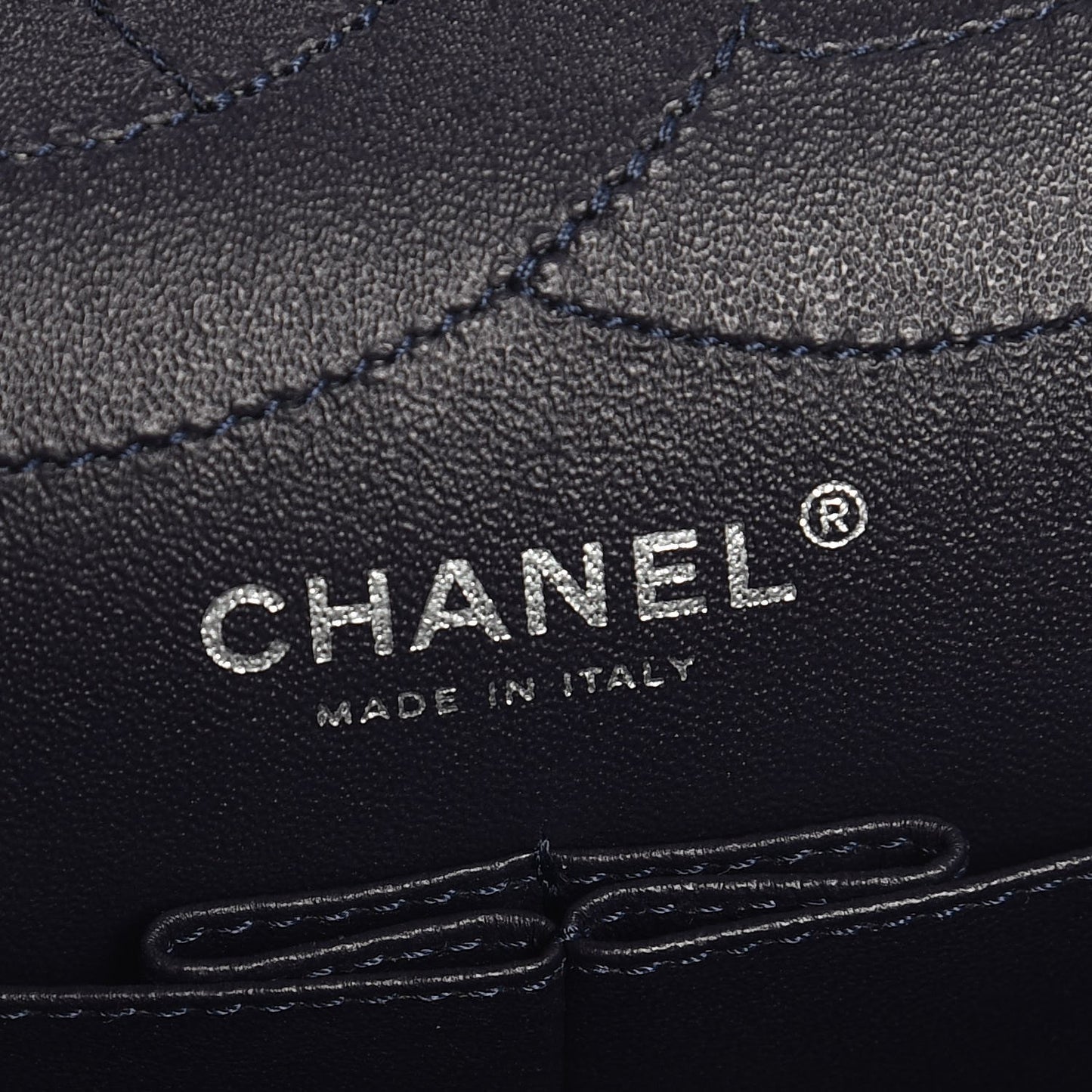 Aged Calfskin Quilted 2.55 Reissue 227 Flap Navy Blue