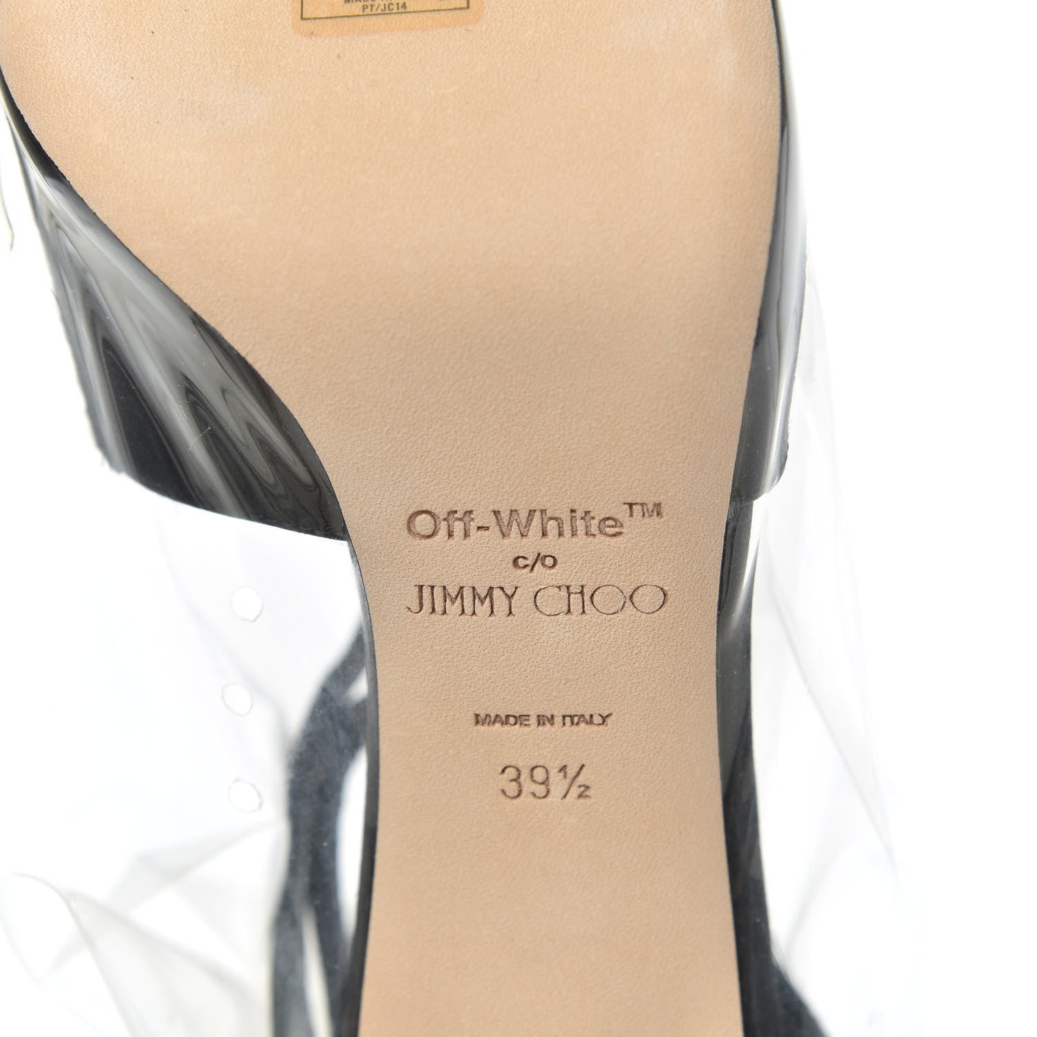 Jimmy Choo x OFF-WHITE Satin TPU Claire 100 Pumps 39.5 Black 6 of 7