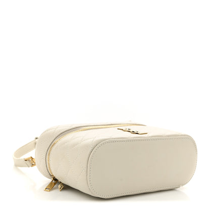 Saint Laurent Lambskin Quilted Medium Gaby Vanity Case Blanc Vintage 4 of 11