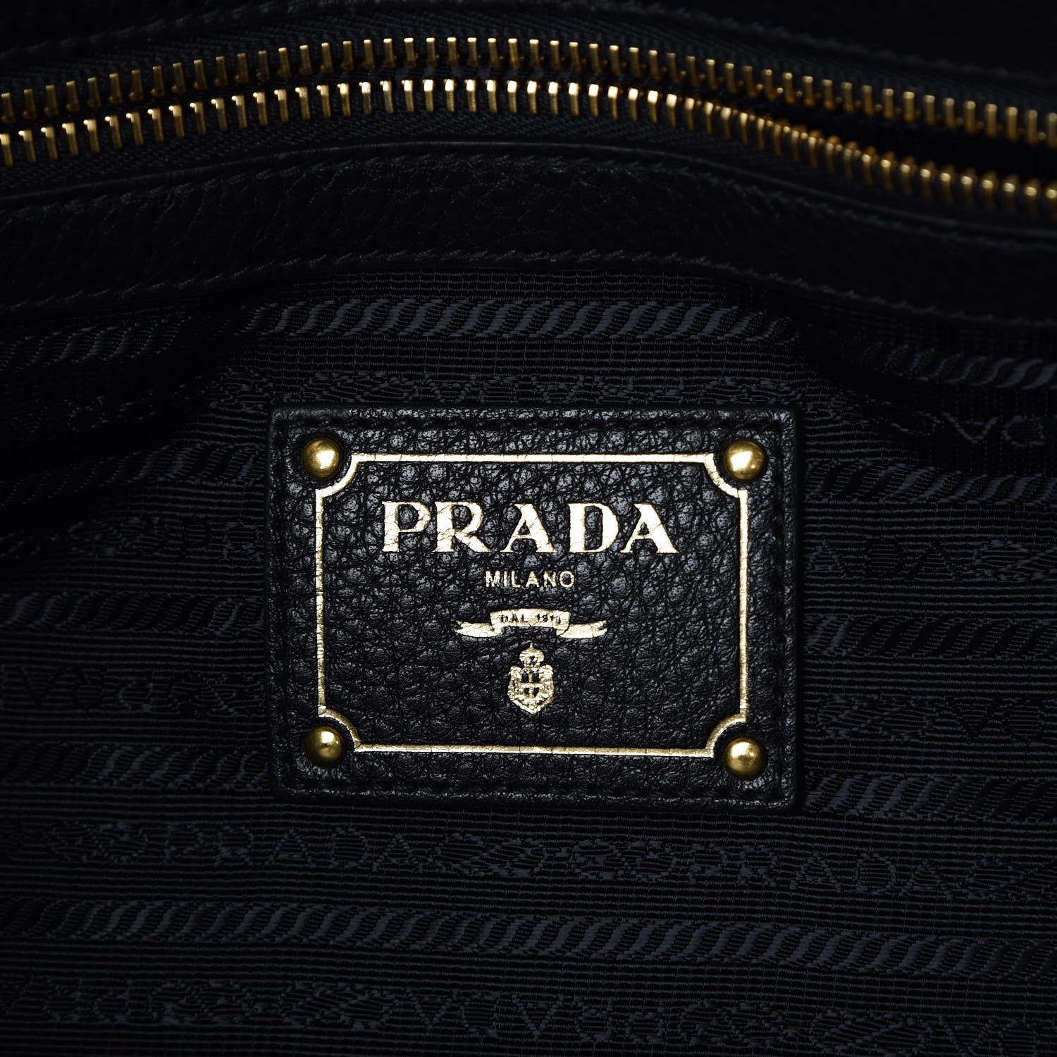 Prada Vitello Daino Tote Black 8 of 9