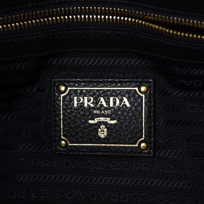 Prada Vitello Daino Tote Black 8 of 9