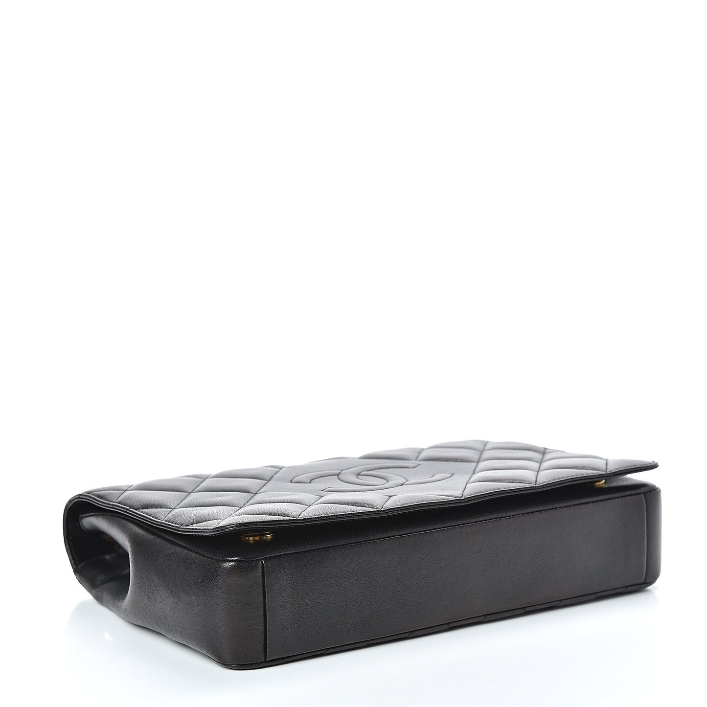 Lambskin Quilted Medium Diamond CC Flap Black