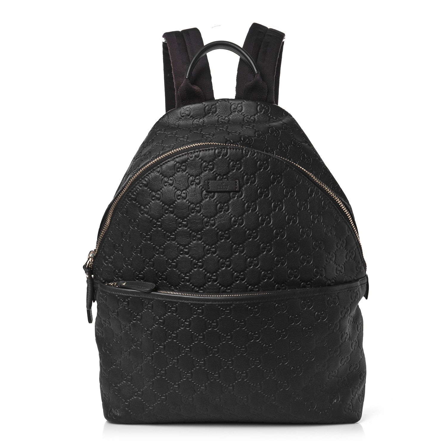 Gucci Guccissima Medium Classic Backpack Dark Brown 1 of 9