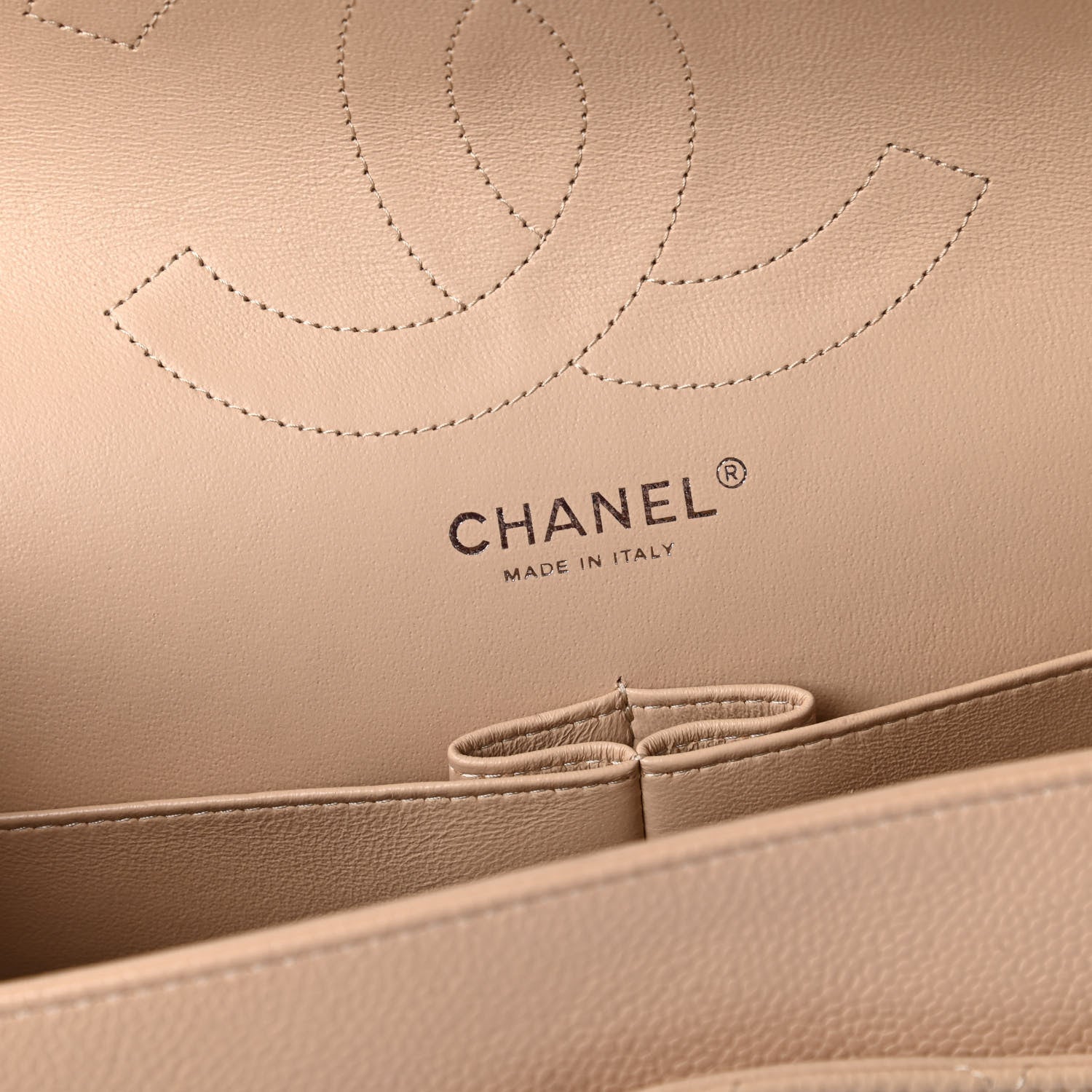 Chanel Caviar Quilted Jumbo Double Flap Light Beige 8 of 10