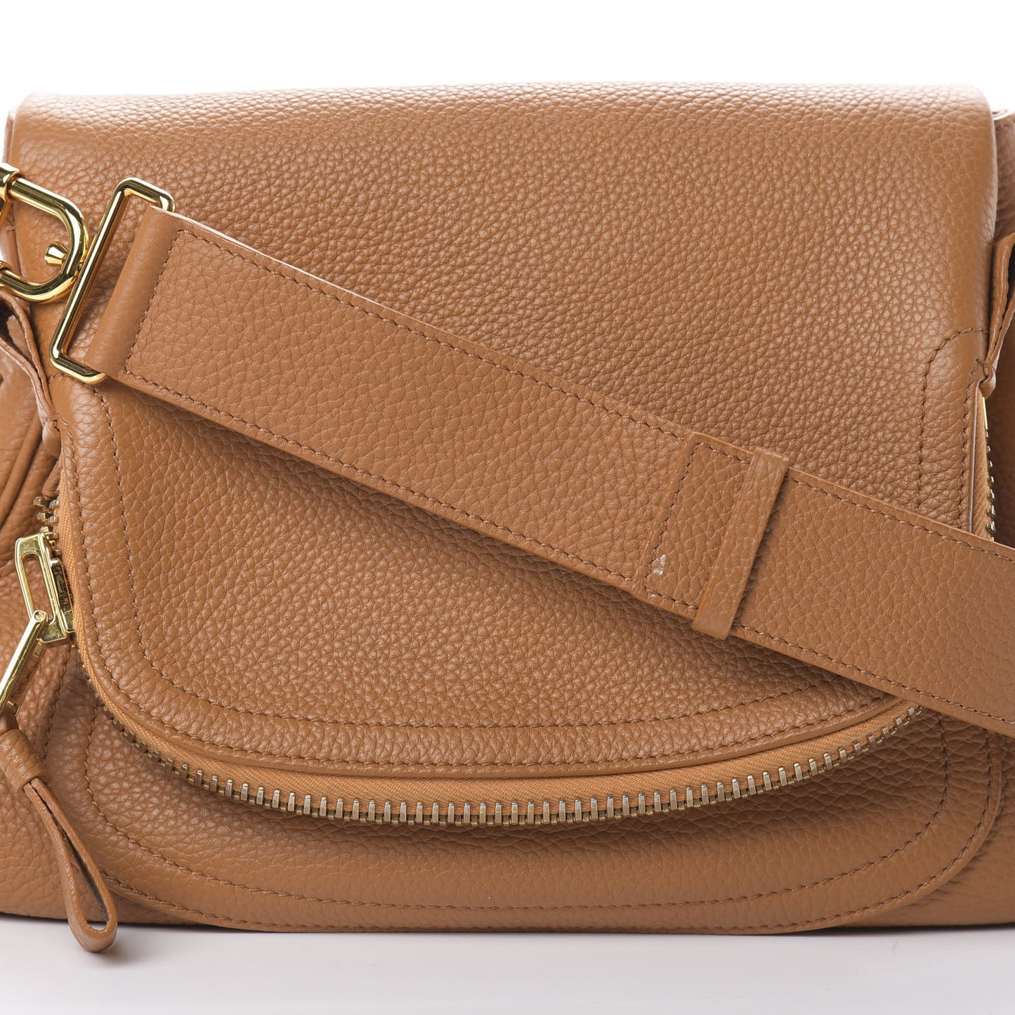 Pebbled Calfskin Medium Jennifer Crossbody Whiskey