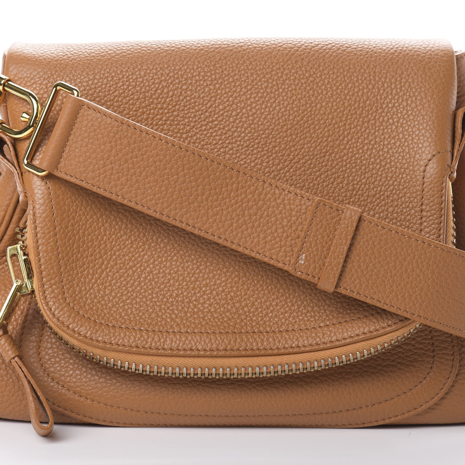 Tom Ford Pebbled Calfskin Medium Jennifer Crossbody Whiskey 9 of 12