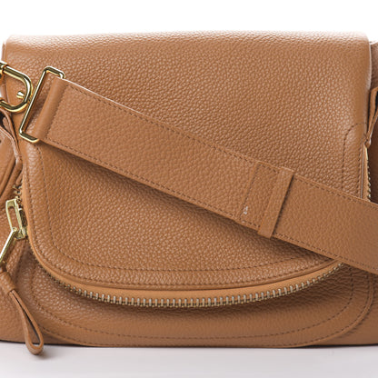 Tom Ford Pebbled Calfskin Medium Jennifer Crossbody Whiskey 9 of 12