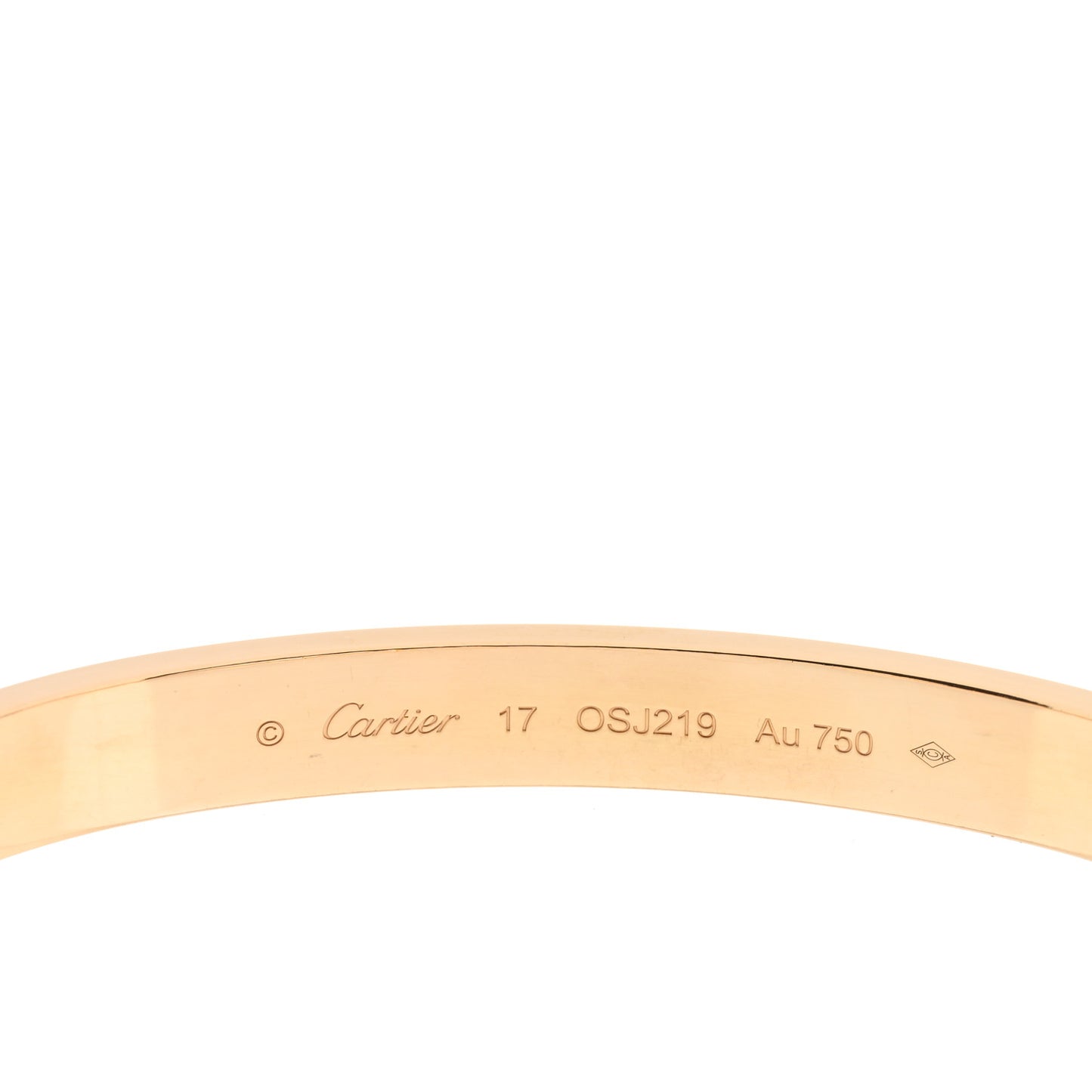 18K Yellow Gold LOVE Bracelet 17
