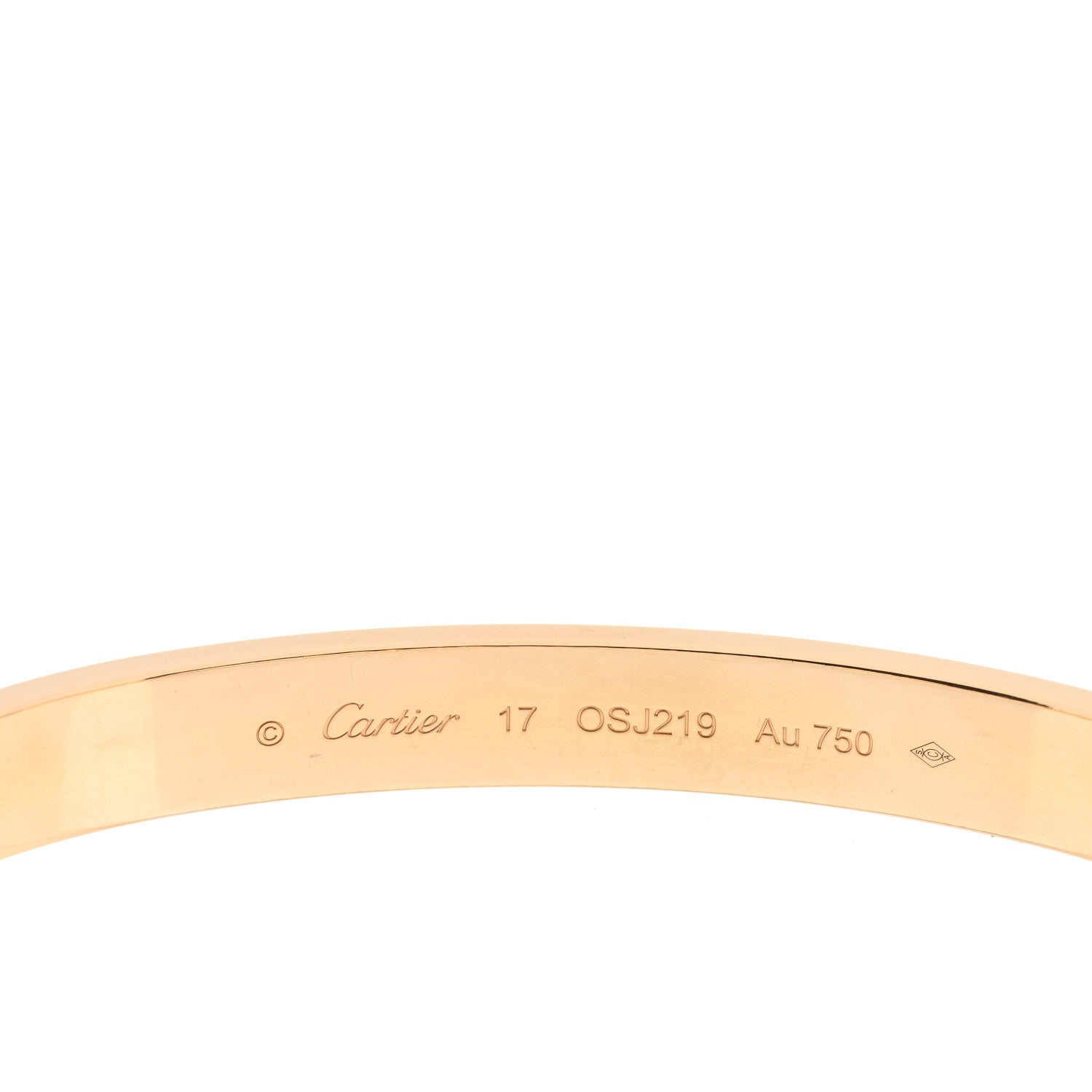 Cartier 18K Yellow Gold LOVE Bracelet 17 3 of 5