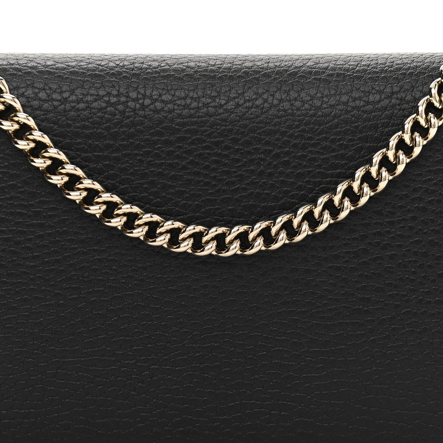 Gucci Dollar Calfskin Medium Betty Chain Wallet Black 8 of 11