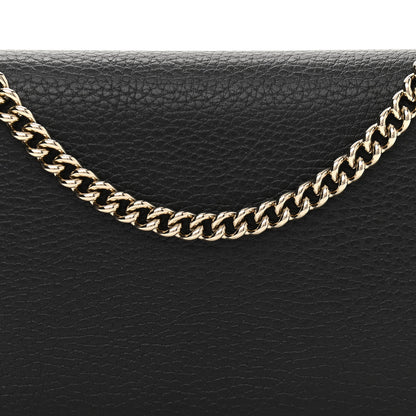 Gucci Dollar Calfskin Medium Betty Chain Wallet Black 8 of 11