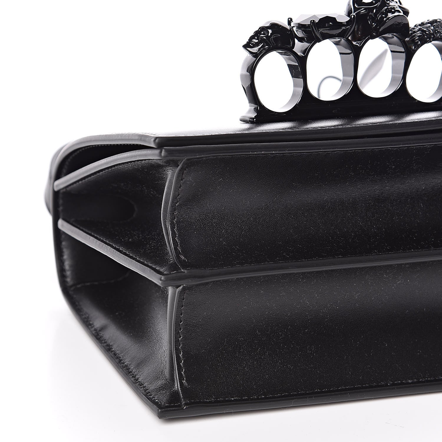 Alexander McQueen Calfskin Knuckle Crossbody Black 7 of 10