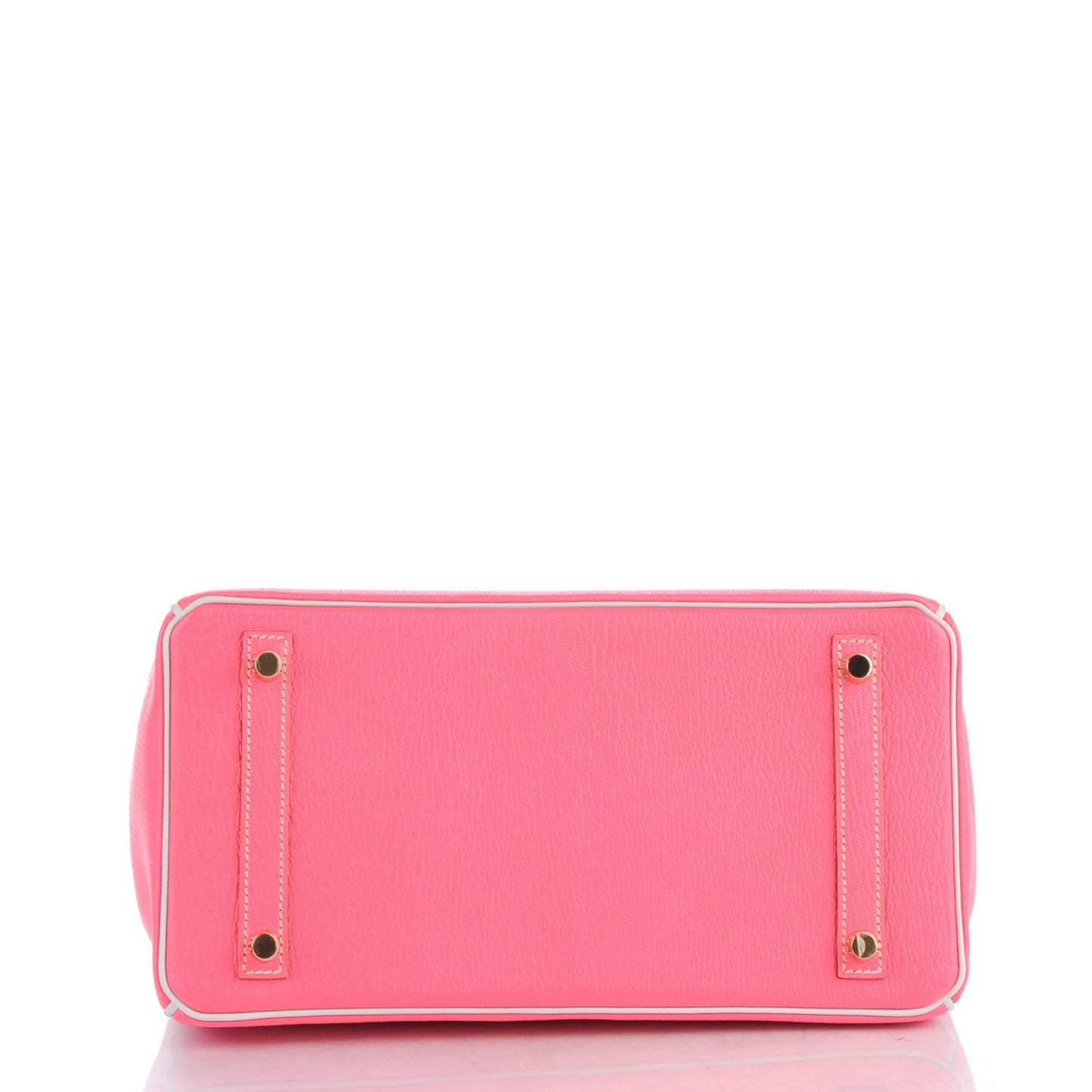 Chevre Mysore Bi-Color Horseshoe Birkin 30 Rose Lipstick Gris Perle