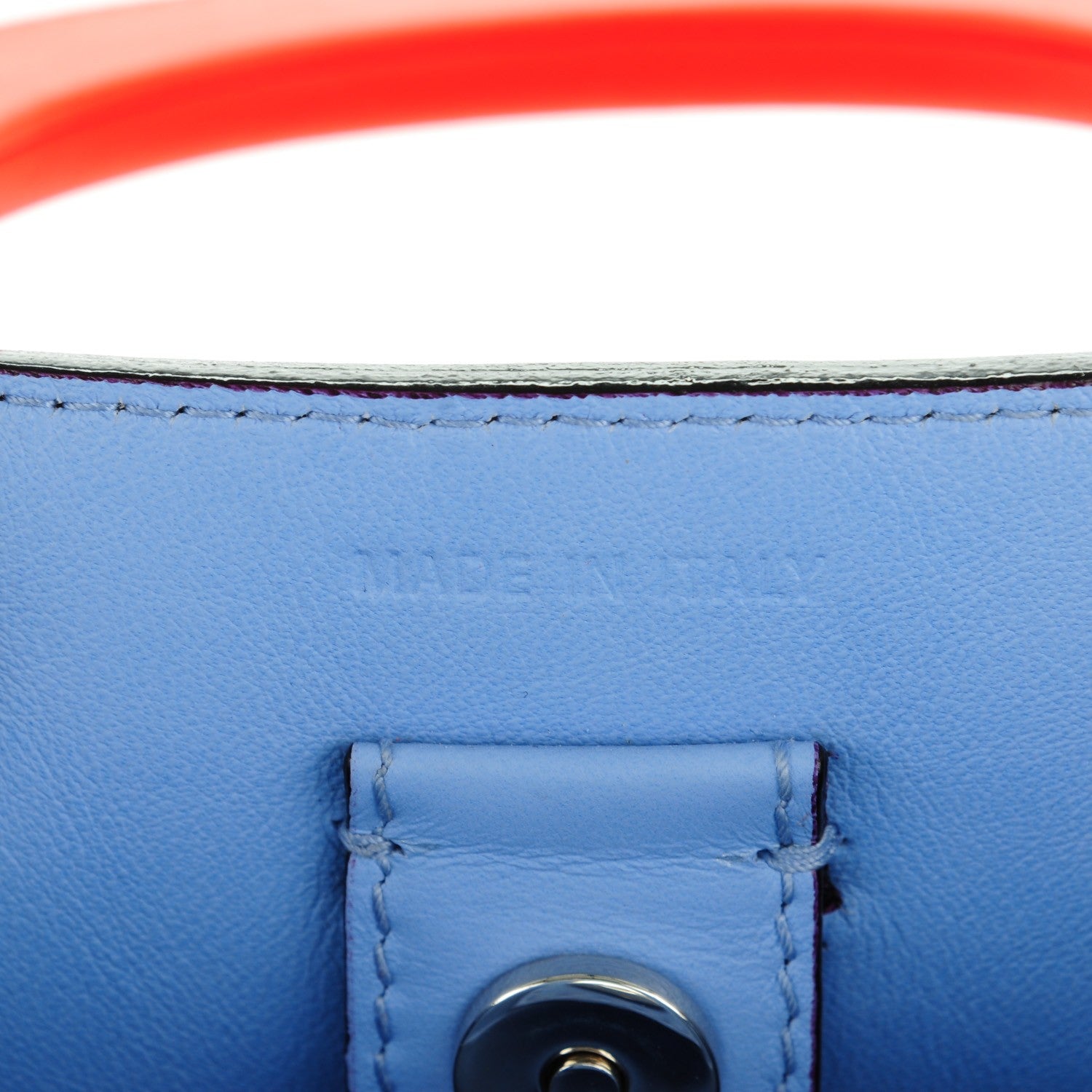 Christian Dior Calfskin Mini Diorissimo Tote Orange 7 of 8