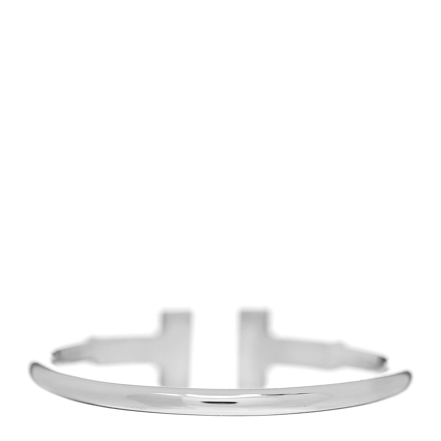 Tiffany 18K White Gold Diamond T Wire Ring 62 10 4 of 6
