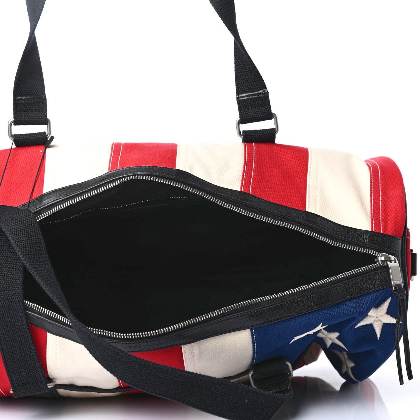 Canvas American Flag Barrel Bag Red Blue