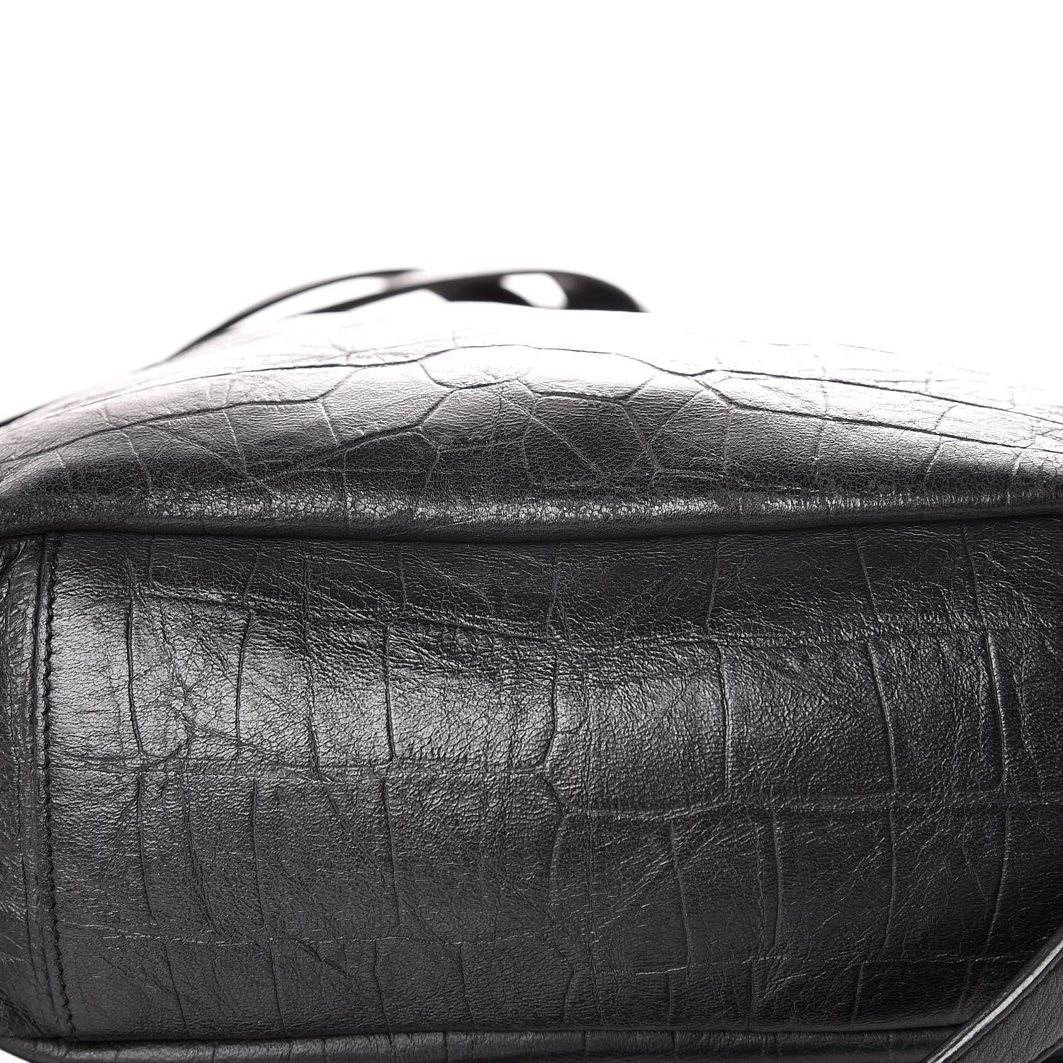 Saint Laurent Crocodile Embossed Lambskin Festival Backpack Black 15 of 15