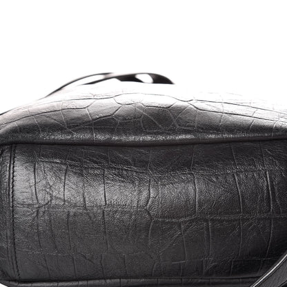 Saint Laurent Crocodile Embossed Lambskin Festival Backpack Black 15 of 15