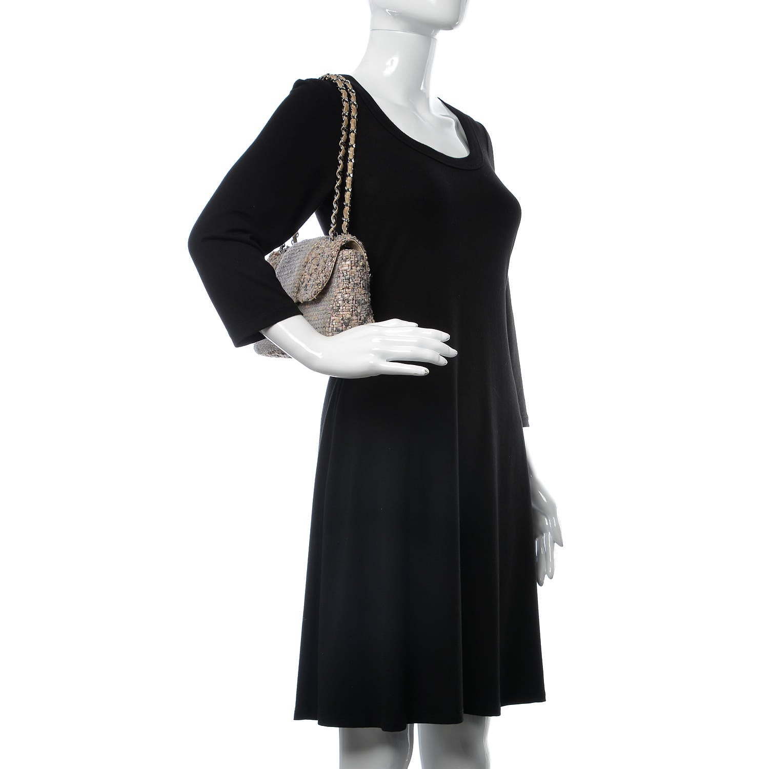 Chanel Tweed Medium Fantasy Flap Grey 3 of 12