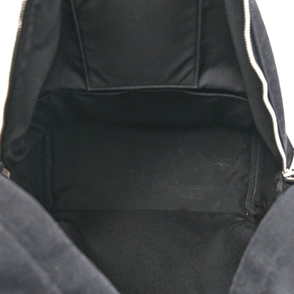 Saint Laurent Canvas Signature Embroidered City Backpack Black 5 of 12