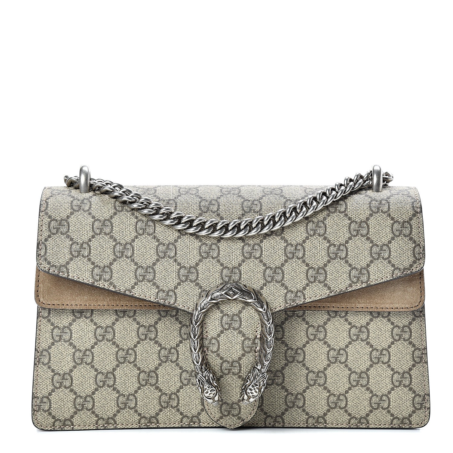 Gucci GG Supreme Monogram Small Dionysus Shoulder Bag Taupe 1 of 16