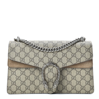 Gucci GG Supreme Monogram Small Dionysus Shoulder Bag Taupe 1 of 16