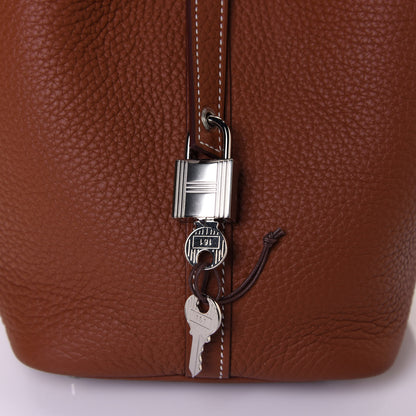 Hermes Taurillon Clemence Picotin Lock 18 PM Gold 12 of 13