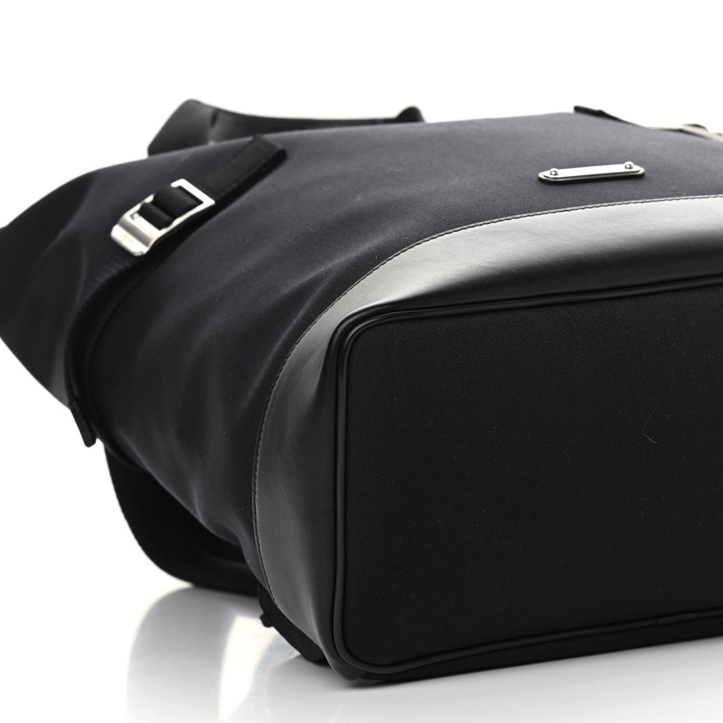 Canvas Calfskin Rivington Race Convertible Backpack Black