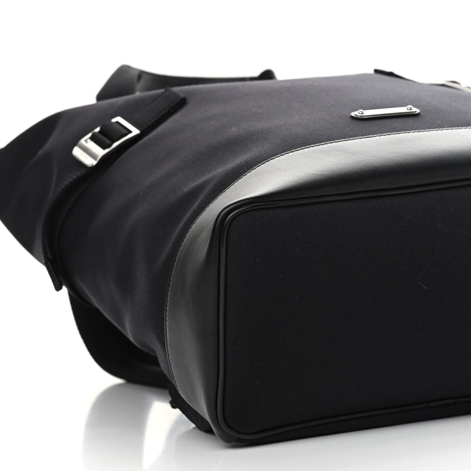 Saint Laurent Canvas Calfskin Rivington Race Convertible Backpack Black 9 of 10