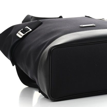 Saint Laurent Canvas Calfskin Rivington Race Convertible Backpack Black 9 of 10