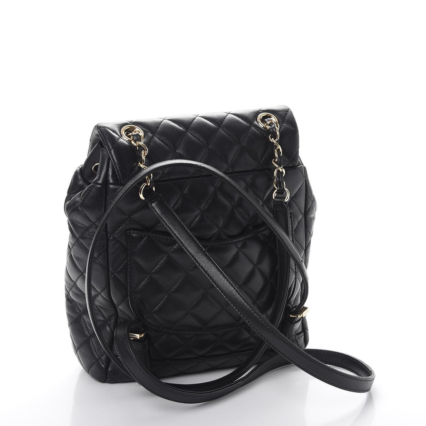 Lambskin Quilted Small Urban Spirit Backpack Black