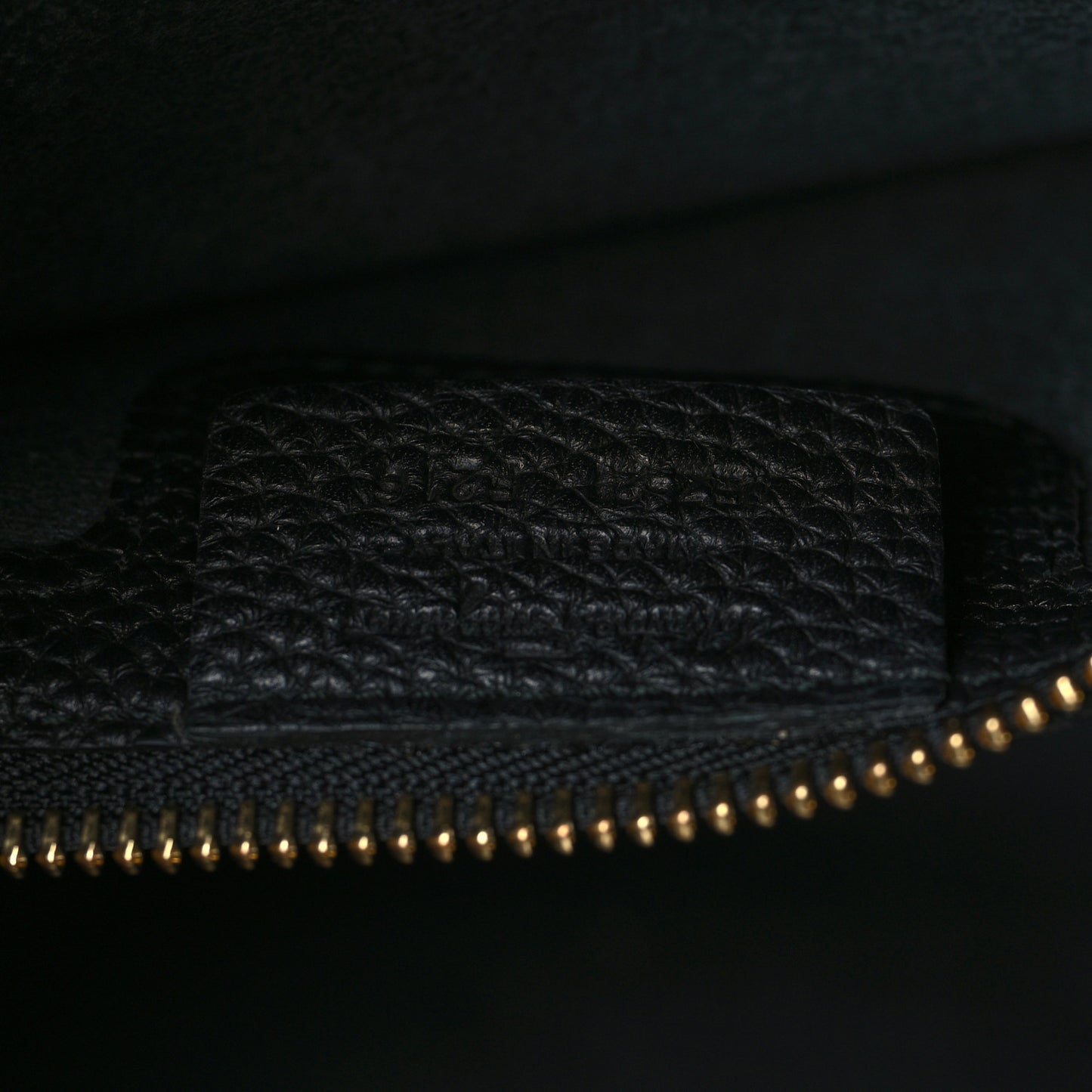 Hammered Calfskin Double Handle Small Amy Tote Black