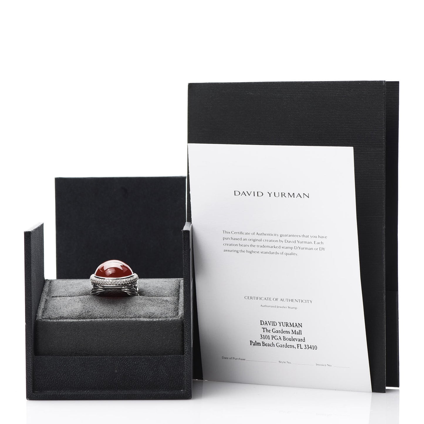 Sterling Silver Diamond Carnelian Signature Oval Ring 57 8